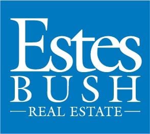 Florence house for rent - A blue sign with the words "Estes Bush Real Estate" in white.