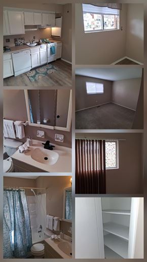 Riverside apartment for rent - A series of images showing different rooms of a house.