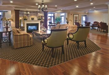 Clubroom with big-screen tv and catering kitchen