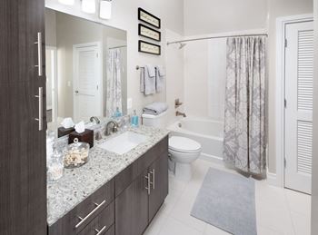 Spacious bathrooms