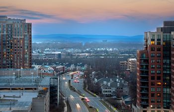 West view at sunset