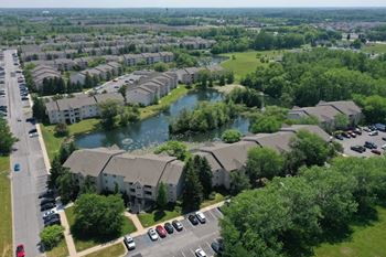 Aerial lake view