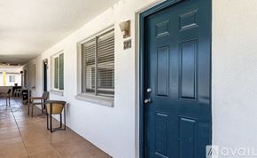 Phoenix apartment for rent - A blue door is on the right side of the image.