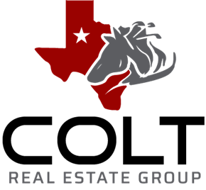 Killeen apartment for rent - A logo for the Colt Real Estate Group featuring a silhouette of a horse's head.