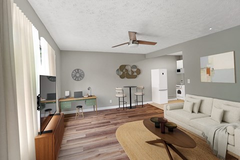 Floor plan for studio, 1 bath, 488 sqft