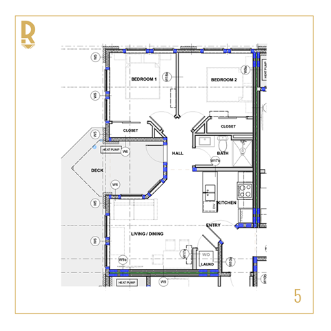 Floor plan for 2 beds, 1 bath, 615 sqft