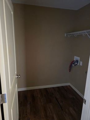 Dallas house for rent - A room with a white door and a white shelf on the wall.