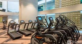 Los Angeles condo for rent - A row of treadmills are lined up in a gym.