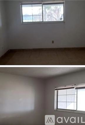 Ocala apartment for rent - Two images of empty rooms with windows.