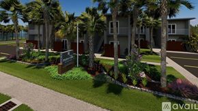 Fort Myers apartment for rent - A sign that says "Avail" is in front of a building with palm trees.