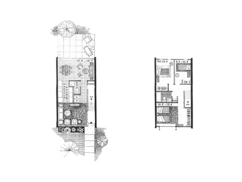 Floor plan for 2 beds, 1.5 baths, 1086 sqft