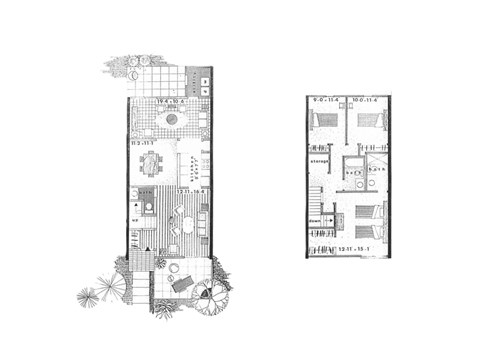 Floor plan for 3 beds, 2.5 baths, 1447 sqft