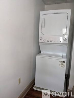 Hanover apartment for rent - A white washing machine in a room.
