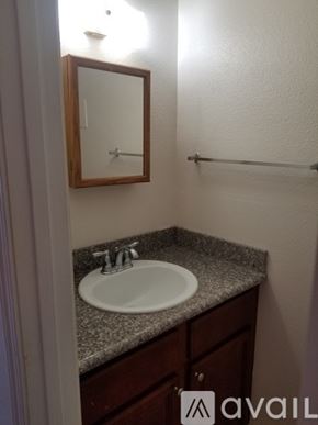 New Orleans apartment for rent - A bathroom with a sink and mirror.