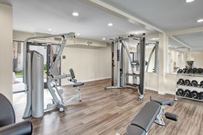 Phoenix apartment for rent - A spacious home gym with a variety of equipment.
