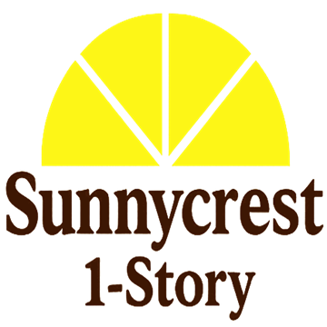 Sioux Falls apartment for rent - A graphic with a yellow sun and the words "Sunnycrest 1-Story" written below it.