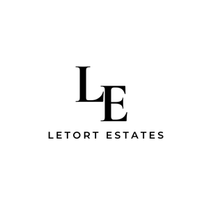 Carlisle apartment for rent - A black and white image of a logo for Letort Estates.