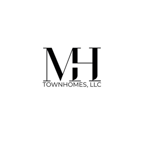 Harrisburg townhouse for rent - A black and white logo for Townhomes, LLC.