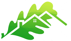 Middletown apartment for rent - A green house logo with a leaf design.