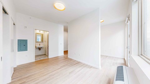 Floor plan for studio, 1 bath, 430 sqft