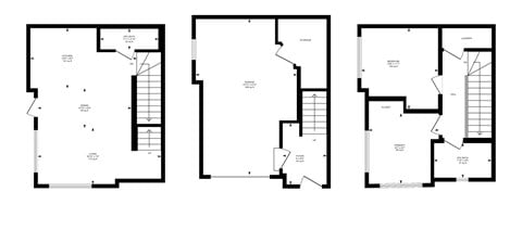 Floor plan for 2 beds, 1.5 baths, 950 sqft