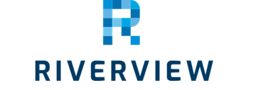 Markham apartment for rent - A blue letter R followed by the word Riverview.