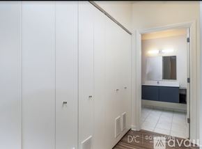Chicago apartment for rent - A white dishwasher and oven in a kitchen.