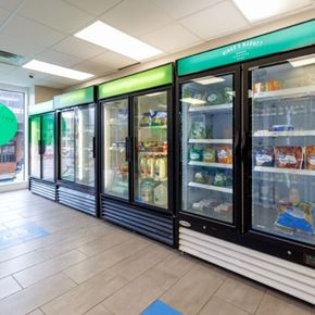 Chattanooga apartment for rent - A row of refrigerators are lined up in a store.