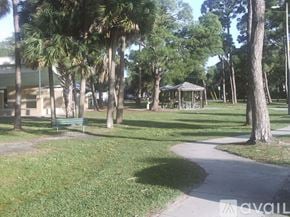 Palm Harbor house for rent - A park with a gazebo and trees.