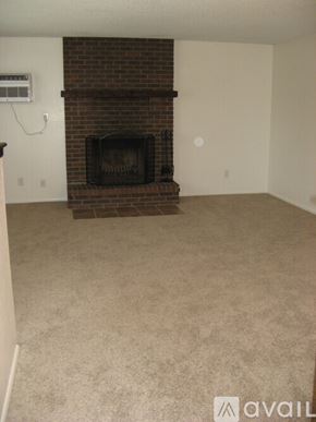 Longmont apartment for rent - A room with a fireplace and carpeted floor.