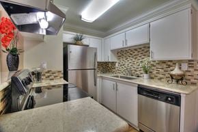 Sunnyvale townhouse for rent - Modern Kitchen with Stainless Steel Appliances at Casa Alberta Apartments, Sunnyvale, CA