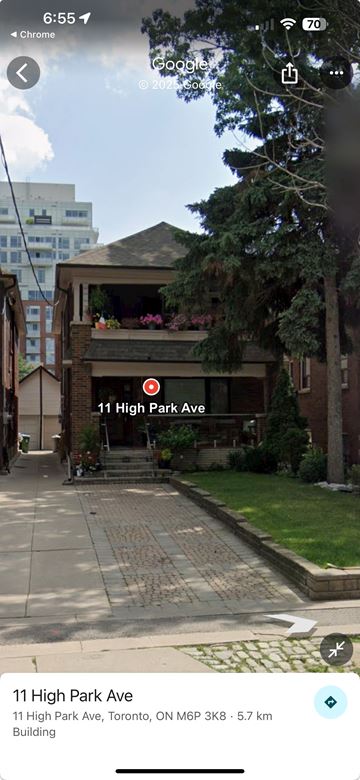 Toronto apartment for rent - A building at 11 High Park Ave in Toronto is shown in the image.