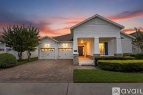 Winter Garden house for rent - A black leather couch and pool table in a room.