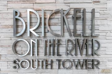 Miami apartment for rent - A sign that says "Brickell On The River South Tower".