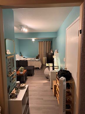 Kailua-Kona apartment for rent - A room with a bed, a couch, and a chair.