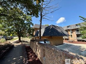 Boulder condo for rent - A sunny day in a residential area with a brick wall and a tree.