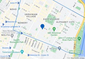 New York apartment for rent - A map shows a section of Bowery Street and surrounding areas.