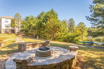 Lakeside outdoor fire pit