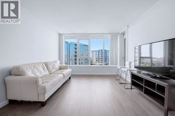 Richmond apartment for rent - A living room with a white couch and a television.