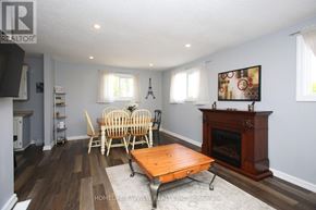 Kawartha Lakes (Bexley) house for rent - A living room with a fireplace and a TV.