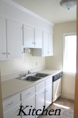 Newport News apartment for rent - a kitchen with a sink and white cabinets