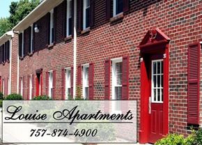 Newport News apartment for rent - a sign in front of a red brick building