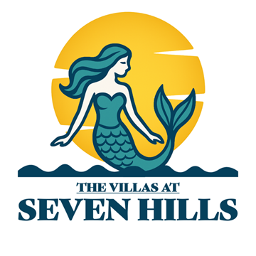 Spring Hill apartment for rent - A logo featuring a mermaid and the text "The Villas at Seven Hills".