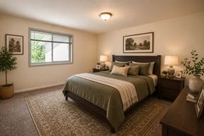 Fort Washington apartment for rent - A bedroom with a large bed and a window.