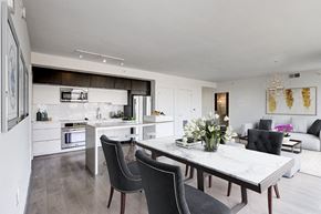 Washington apartment for rent - Penthouse Living Room and Kitchen