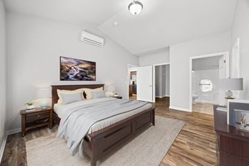 Penn Yan apartment for rent - A bedroom with a large bed and a painting on the wall.