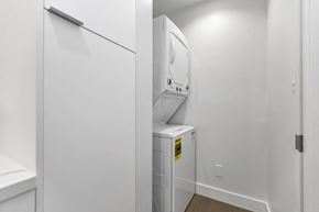 San Francisco apartment for rent - A white refrigerator is in a small kitchen.
