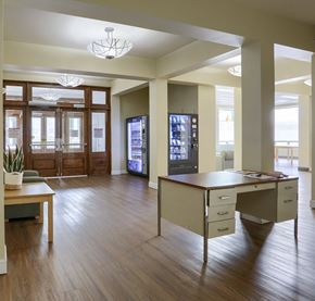 Harrisburg apartment for rent - an empty office space with a desk and a table