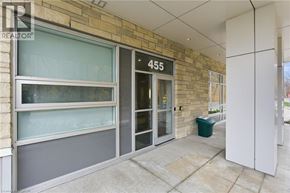 Hamilton condo for rent - The image shows the front of a building with the number 455 on it.