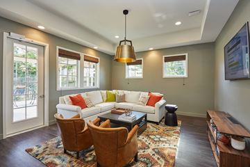 Chino Hills apartment for rent - a living room with a couch and chairs and a tv